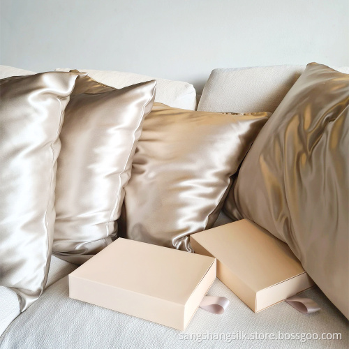 custom 100% Mulberry silk pillow case Natural Luxury Soft silk pillow cover silk pillowcase oeko-tex Certification
